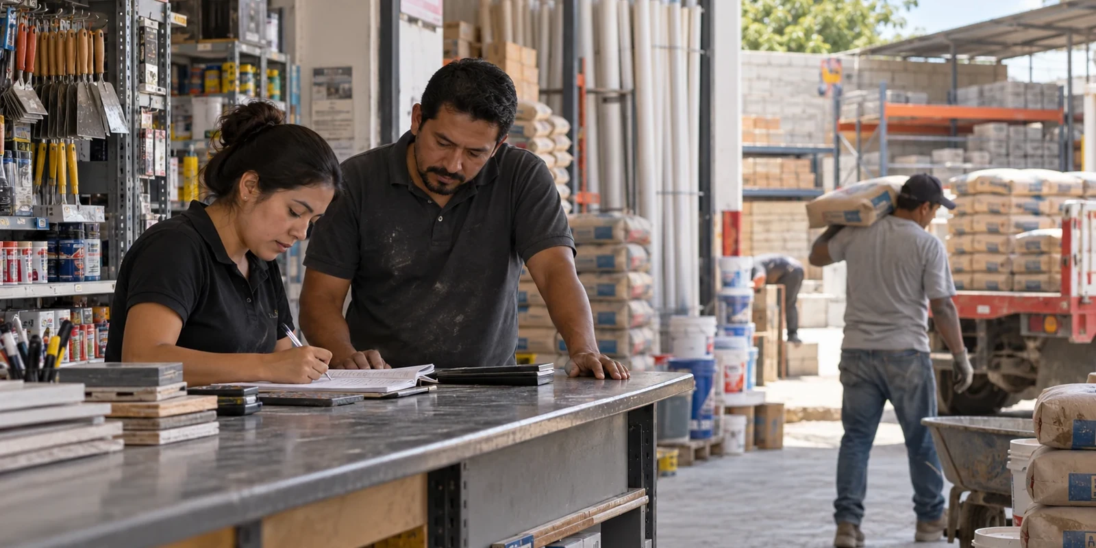 Operación dentro de una comercializadora de materiales para construcción